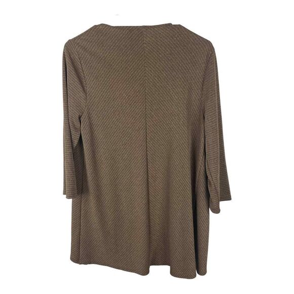 NWT Chico's Travelers Shimmer Striped Jacket Cardigan Heather Jasper Sz 1(S) $99 - Picture 2 of 8